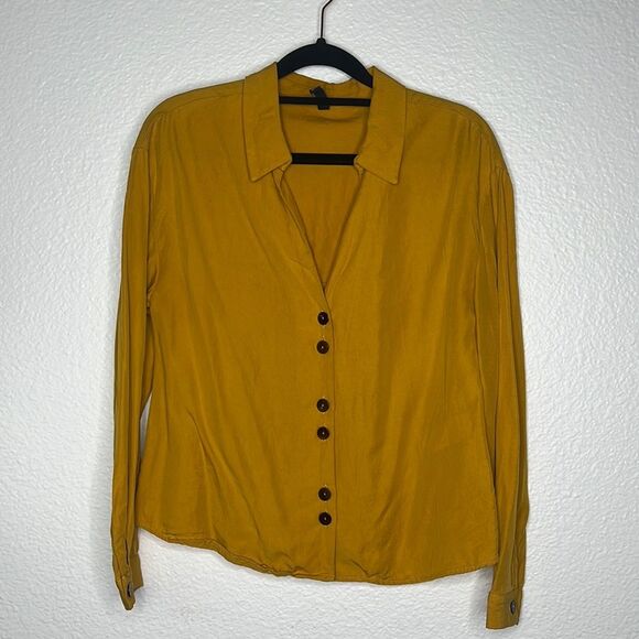 Zara Trafaluc mustard  blouse - Picture 1 of 2